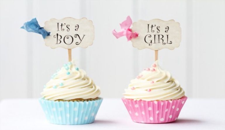 Baby shower cupcakes για αγόρι και κορίτσι