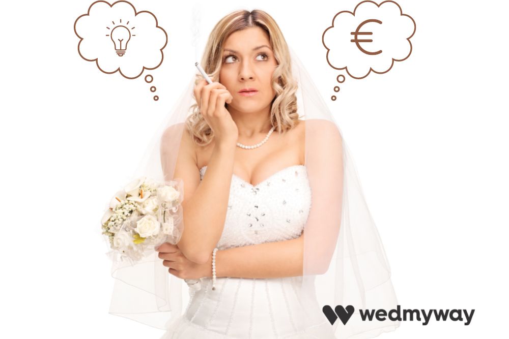 Ποιος πληρώνει τι στον γάμο; Προβληματισμένη νύφη σκέφτεται τα έξοδα του γάμου. 