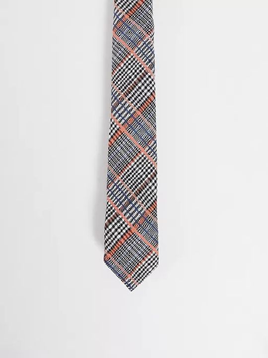 Λεπτή ανδρική γραβάτα Asos με καρω σχέδιο