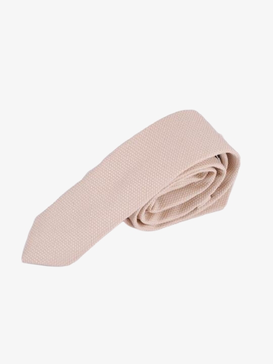 Ροζ ανδρική γραβάτα με πολύχρωμο μικροσχέδιο