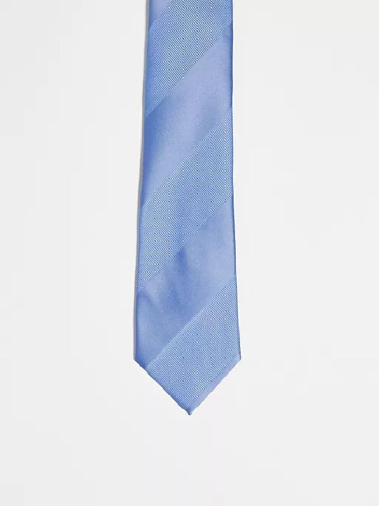 Στενή ανδρική γραβάτα με μονόχρωμή ρίγα