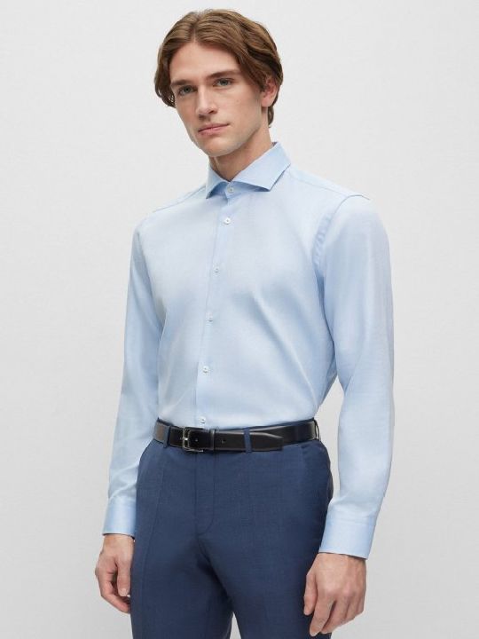 Boss Γαμπριάτικο πουκάμισο σε γαλάζιο