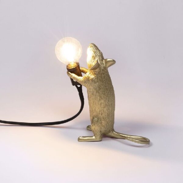 Επιτραπέζιο Φωτιστικό Mouse Standing (Χρυσό)