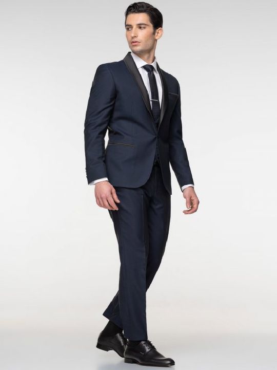 Γαμπριάτικο κοστούμι μπλε σκούρο Manuel Ritz