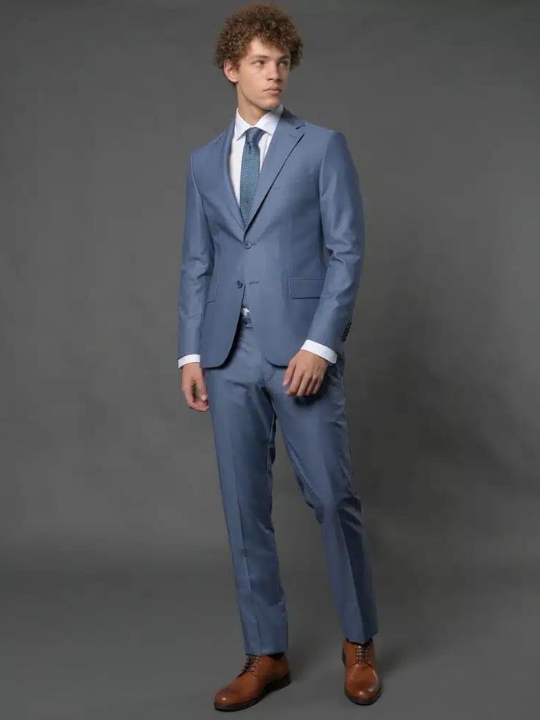Ιταλικό Prince Oliver κοστούμι σε μπλε ραφ