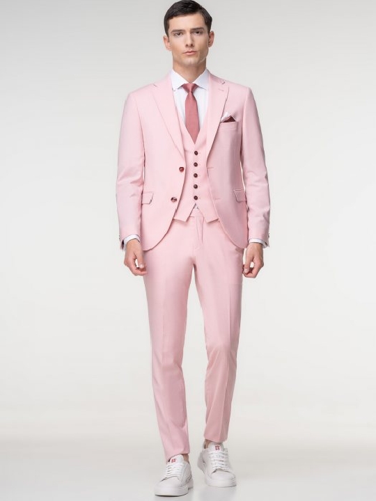Κοστούμι ανδρικό για γάμο Fragosto σε ροζ