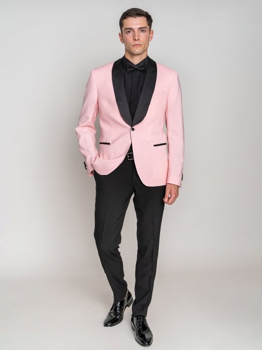 Γαμπριάτικο κοστούμι Manuel Ritz ροζ/μαύρο