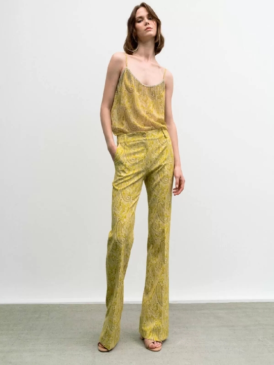 Γυναικείο παντελόνι Spell σε κίτρινο χρώμα
