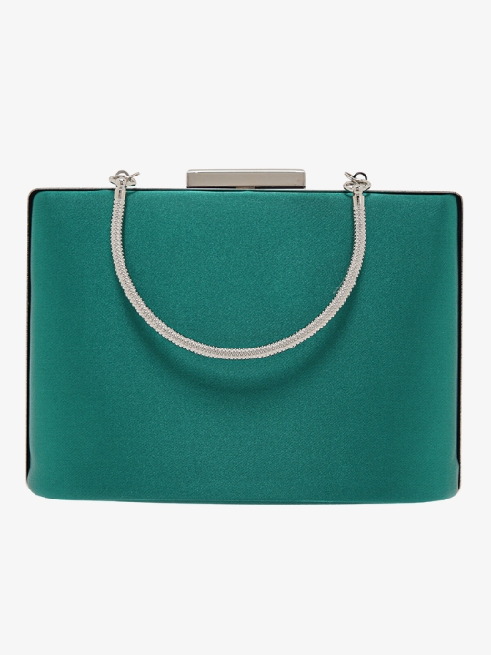 Τσάντα χειρός σατέν EXE σε πράσινο χρώμα