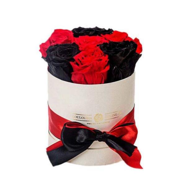 Forever Roses Μαύρο-Κόκκινο Premium Τριαντάφυλλα