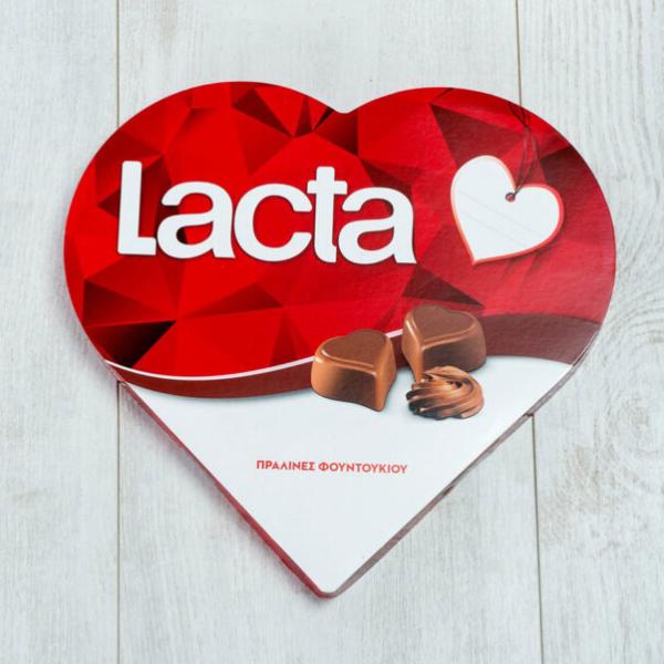 Κουτί με 20 Σοκολατάκια Lacta σε Σχήμα Καρδιάς