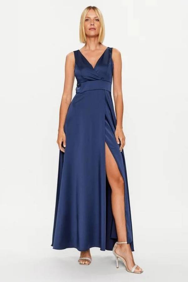 Αμάνικο Maxi Φόρεμα Γάμου Rinascimento Σκούρο Μπλε