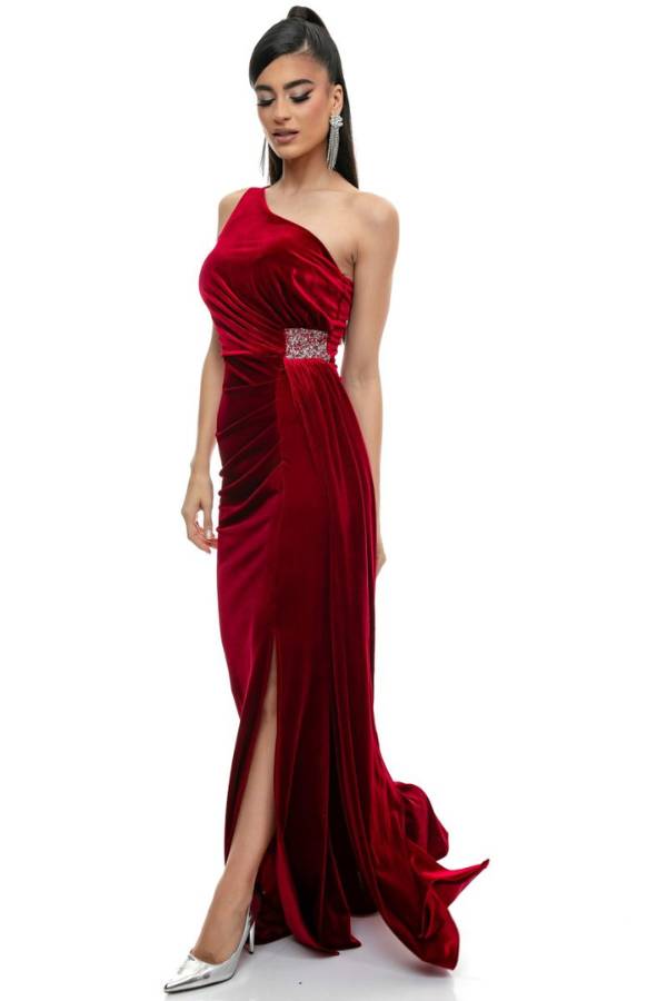Κόκκινο Βελούδινο Φόρεμα για Γάμο
