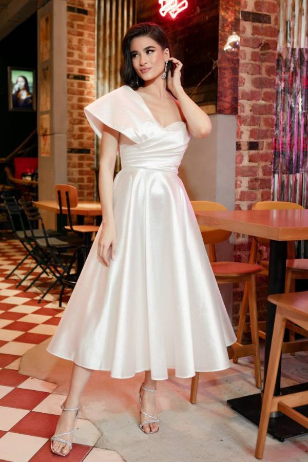Vintage Λευκό Φόρεμα Πολιτικού Γάμου